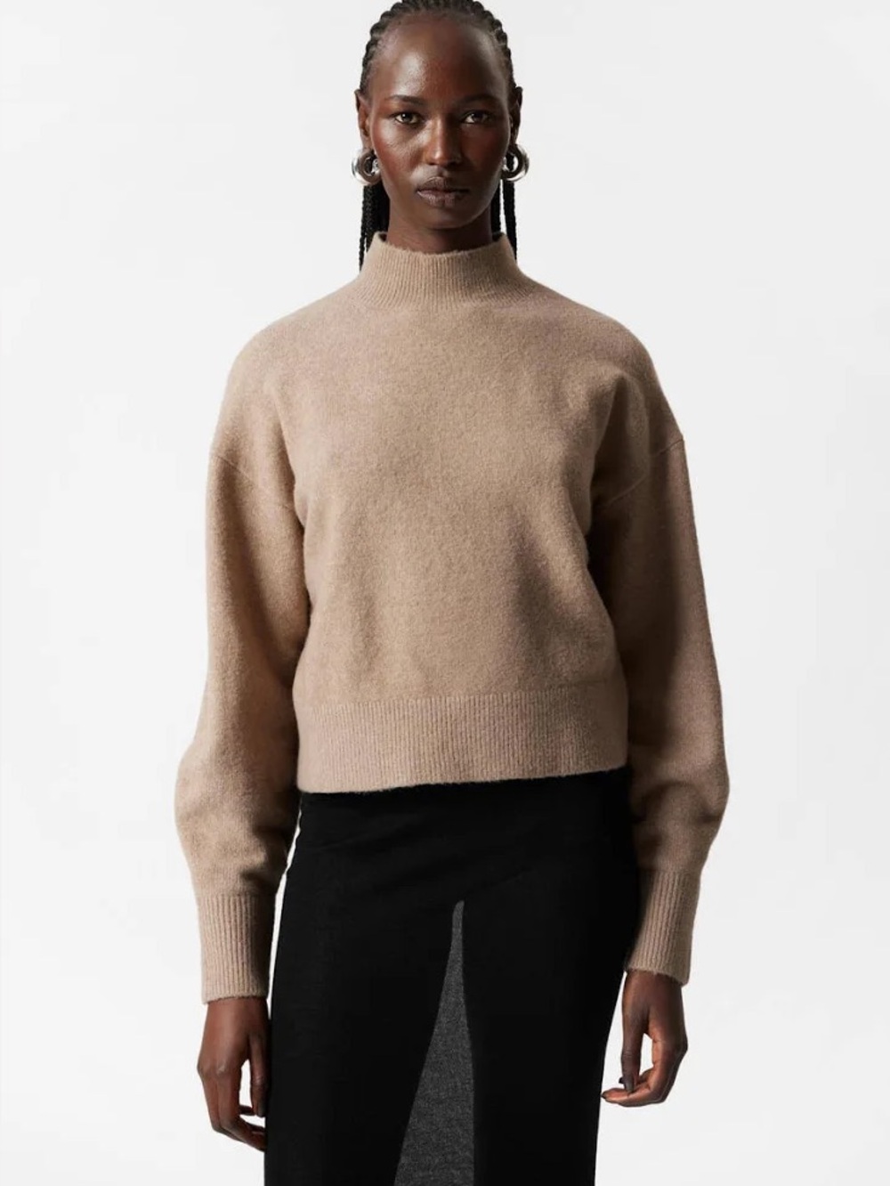 & Other Stories Women’s Turtleneck Sweater in Camel
